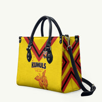 Papua New Guinea Rugby Leather Bag Six Seven Five to The World - Melanesian Pattern LT03 Multicolor - Polynesian Pride