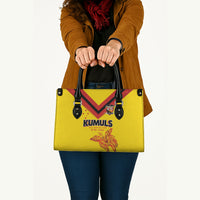 Papua New Guinea Rugby Leather Bag Six Seven Five to The World - Melanesian Pattern LT03 - Polynesian Pride