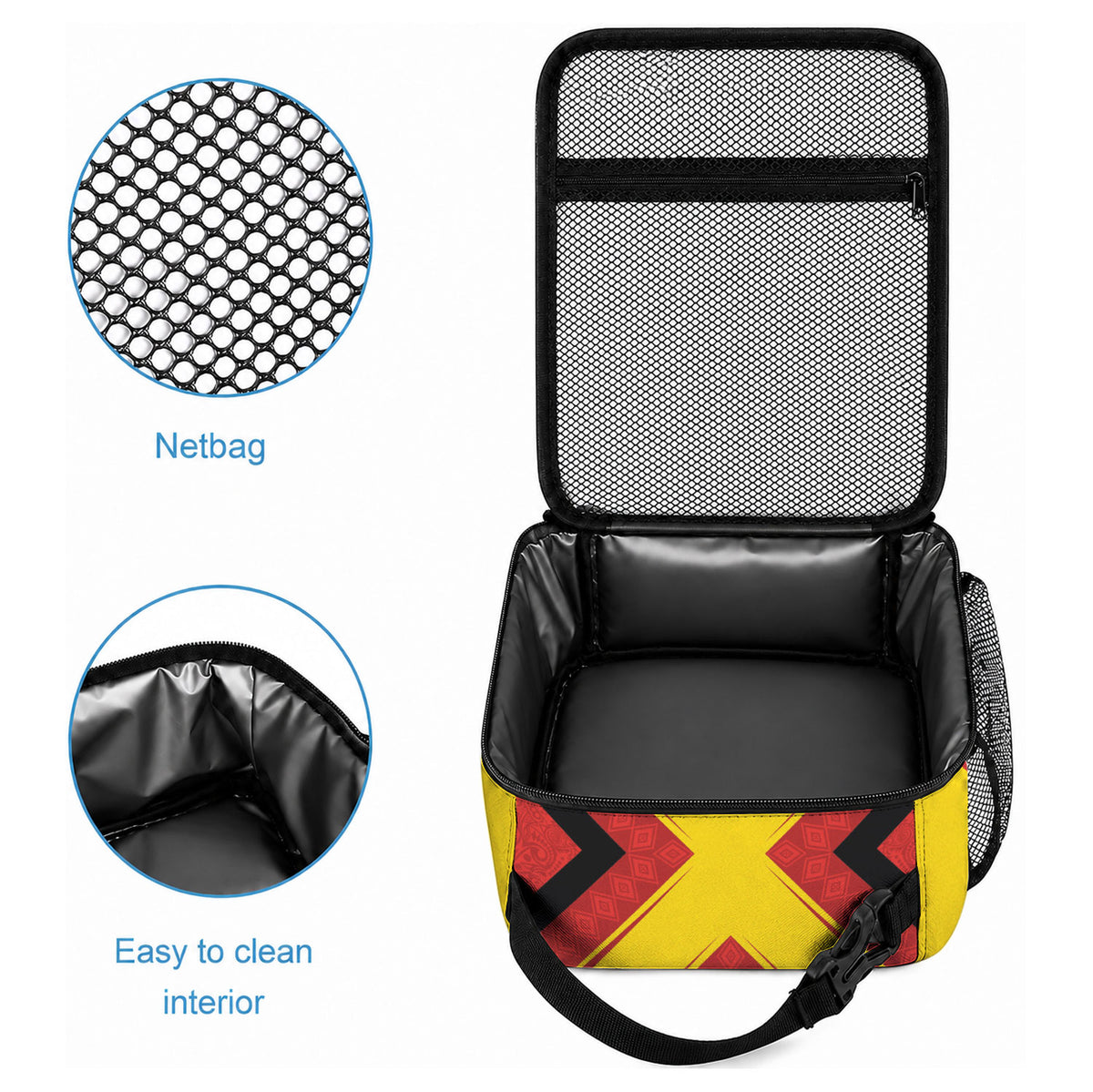 Papua New Guinea Rugby Lunch Bag Six Seven Five to The World - Melanesian Pattern LT03 - Polynesian Pride