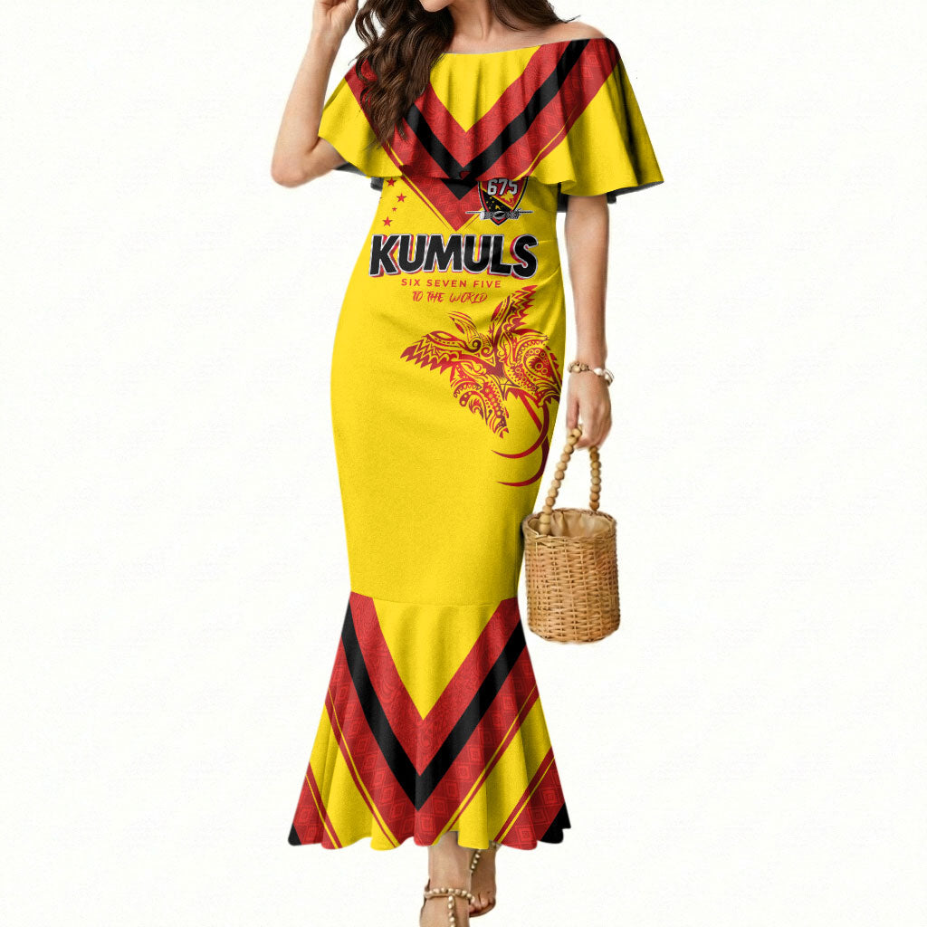 Papua New Guinea Rugby Custom Mermaid Dress Six Seven Five to The World - Melanesian Pattern LT03 Women Multicolor - Polynesian Pride