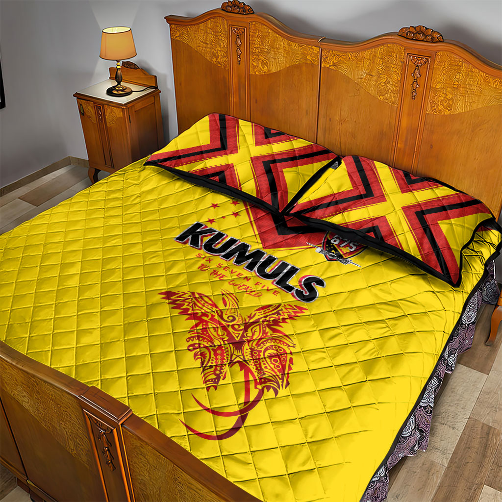 Papua New Guinea Rugby Quilt Bed Set Six Seven Five to The World - Melanesian Pattern LT03 - Polynesian Pride