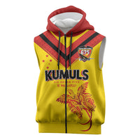 Papua New Guinea Rugby Custom Sleeveless Zip Hoodie Six Seven Five to The World - Melanesian Pattern LT03 Multicolor - Polynesian Pride