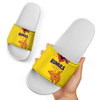 Papua New Guinea Rugby Slide Sandals Six Seven Five to The World - Melanesian Pattern LT03 - Polynesian Pride