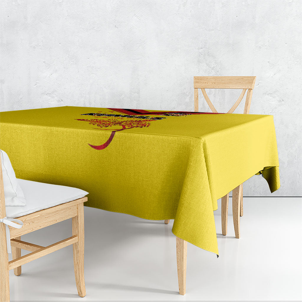 Papua New Guinea Rugby Tablecloth Six Seven Five to The World - Melanesian Pattern
