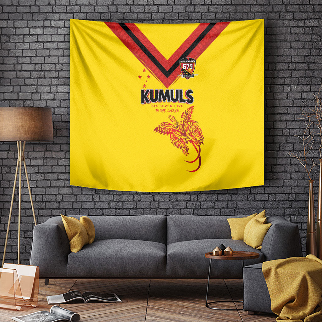 Papua New Guinea Rugby Tapestry Six Seven Five to The World - Melanesian Pattern LT03 Multicolor - Polynesian Pride