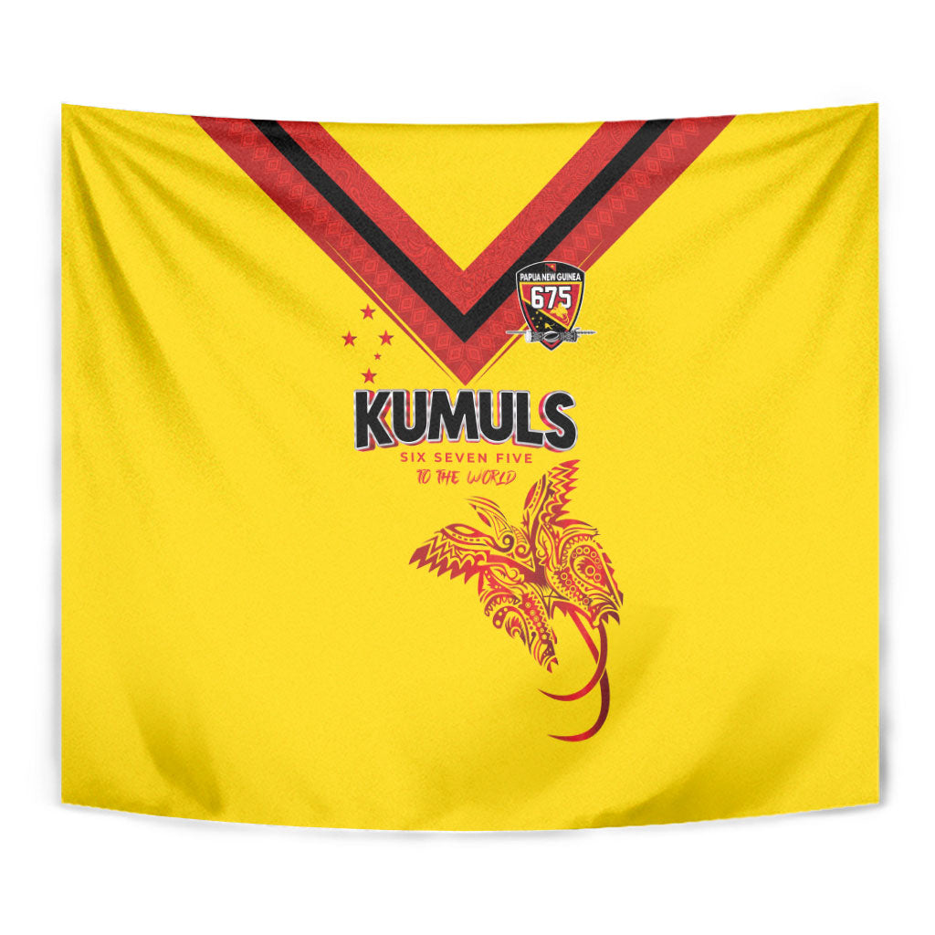 Papua New Guinea Rugby Tapestry Six Seven Five to The World - Melanesian Pattern LT03 - Polynesian Pride
