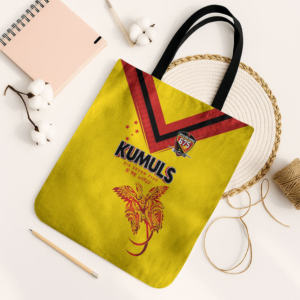 Papua New Guinea Rugby Tote Bag Six Seven Five to The World - Melanesian Pattern LT03 Black Strap One Size Multicolor - Polynesian Pride