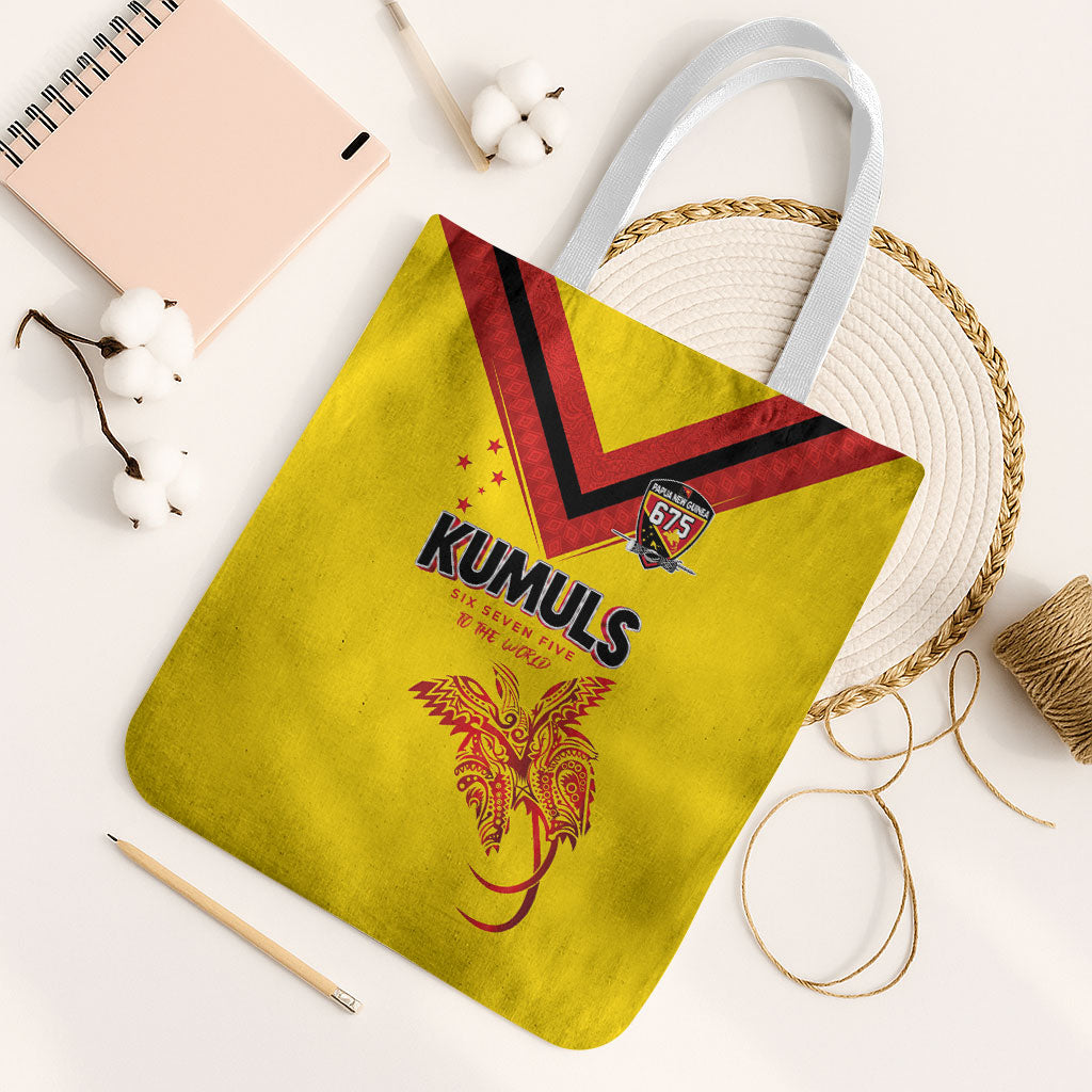 Papua New Guinea Rugby Tote Bag Six Seven Five to The World - Melanesian Pattern LT03 White Strap One Size Multicolor - Polynesian Pride