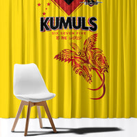 Papua New Guinea Rugby Window Curtain Six Seven Five to The World - Melanesian Pattern LT03 - Polynesian Pride