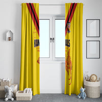 Papua New Guinea Rugby Window Curtain Six Seven Five to The World - Melanesian Pattern LT03 - Polynesian Pride