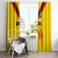 Papua New Guinea Rugby Window Curtain Six Seven Five to The World - Melanesian Pattern LT03 - Polynesian Pride
