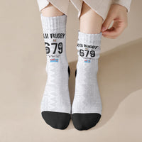 Fijian Rugby Crew Socks Six Seven Nine to The World - Tapa Pattern LT03 Crew Socks Multicolor - Polynesian Pride