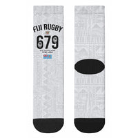 Fijian Rugby Crew Socks Six Seven Nine to The World - Tapa Pattern LT03 - Polynesian Pride