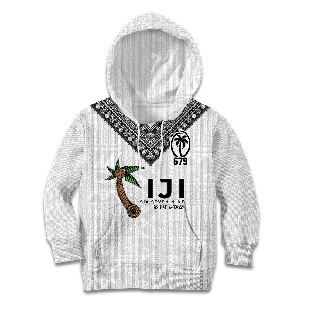 Fijian Rugby Kid Hoodie Six Seven Nine to The World - Tapa Pattern LT03 Hoodie Multicolor - Polynesian Pride