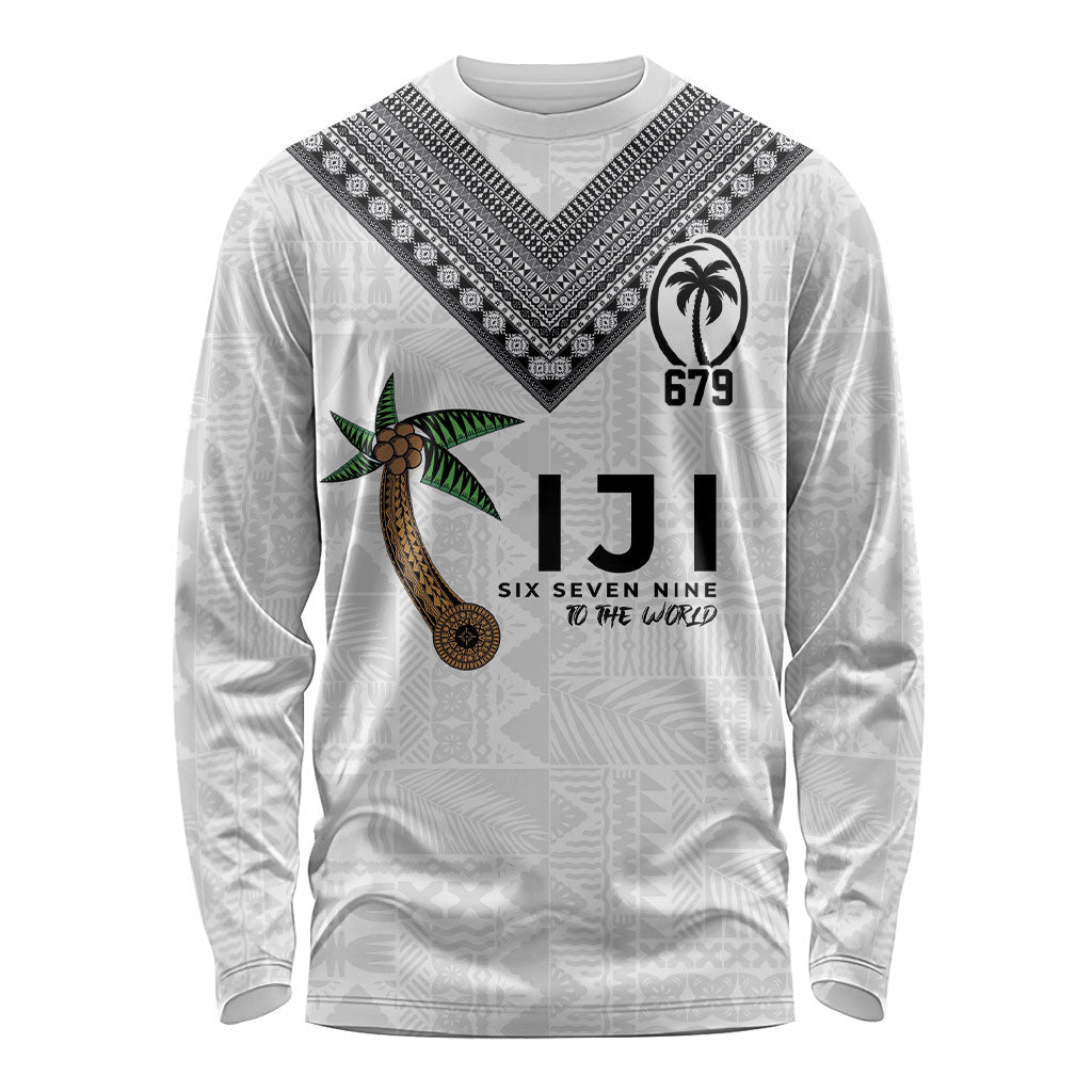 Fijian Rugby Long Sleeve Shirt Six Seven Nine to The World - Tapa Pattern LT03 Unisex Multicolor - Polynesian Pride