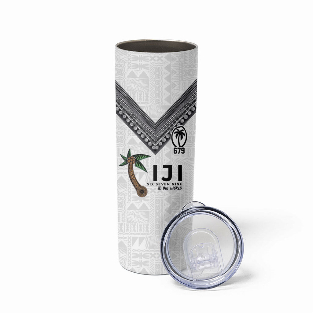 Fijian Rugby Skinny Tumbler Six Seven Nine to The World - Tapa Pattern LT03 - Polynesian Pride