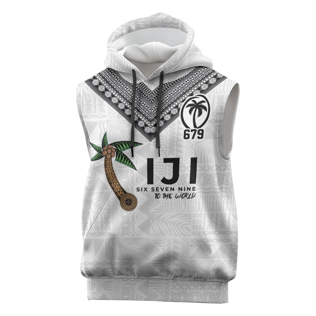 Fijian Rugby Sleeveless Hoodie Six Seven Nine to The World - Tapa Pattern LT03 Multicolor - Polynesian Pride
