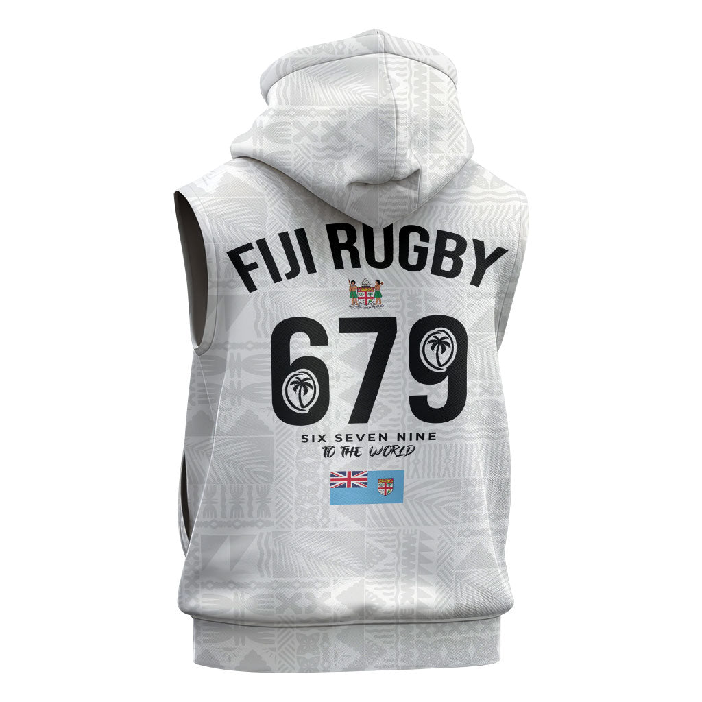 Fijian Rugby Sleeveless Hoodie Six Seven Nine to The World - Tapa Pattern LT03 - Polynesian Pride