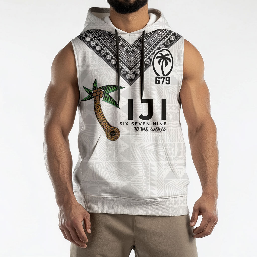 Fijian Rugby Sleeveless Hoodie Six Seven Nine to The World - Tapa Pattern LT03 - Polynesian Pride