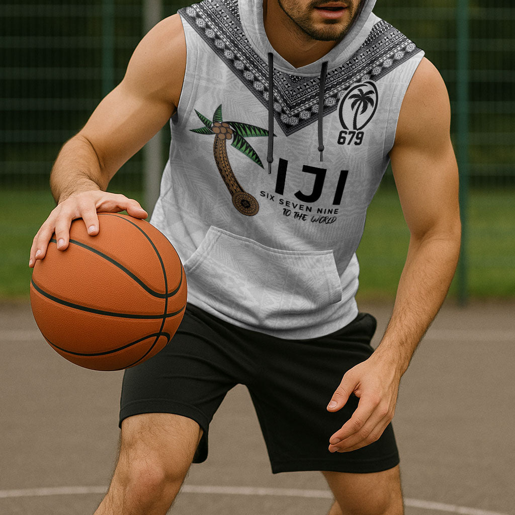 Fijian Rugby Sleeveless Hoodie Six Seven Nine to The World - Tapa Pattern LT03 - Polynesian Pride