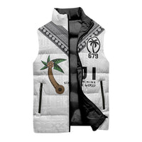 Fijian Rugby Sleeveless Puffer Jacket Six Seven Nine to The World - Tapa Pattern