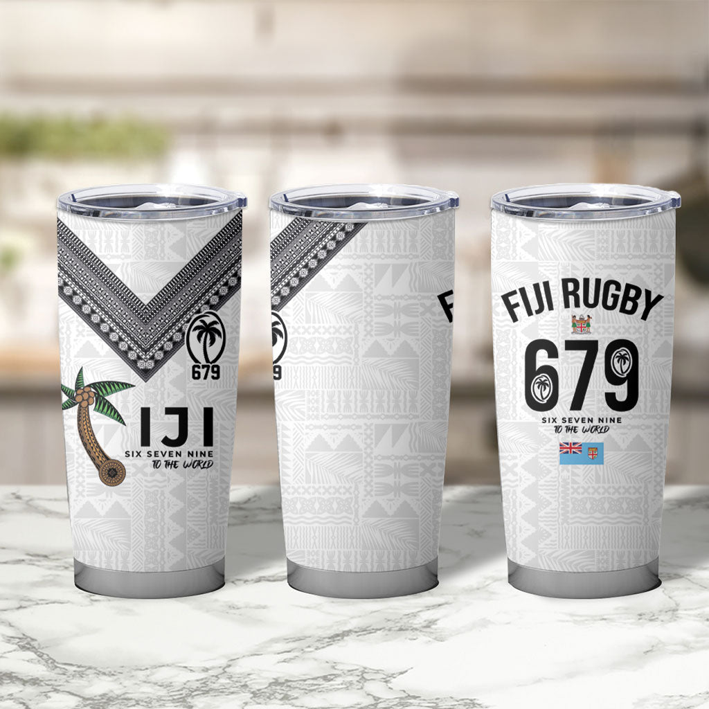 Fijian Rugby Tumbler Cup Six Seven Nine to The World - Tapa Pattern LT03 - Polynesian Pride