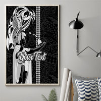 Custom Hawaii Lanai Island Canvas Wall Art Hawaiian King and Kakau Symbols Abstract Shoulder Tattoo LT03 - Polynesian Pride
