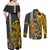 Custom Hawaii Molokai Island Couples Matching Off Shoulder Maxi Dress and Long Sleeve Button Shirts Hawaiian Warrior and Kakau Symbols Abstract Tattoo LT03 - Polynesian Pride