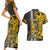 Custom Hawaii Molokai Island Couples Matching Short Sleeve Bodycon Dress and Hawaiian Shirt Hawaiian Warrior and Kakau Symbols Abstract Tattoo LT03 - Polynesian Pride