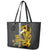 Hawaii Niihau Island Leather Tote Bag Hawaiian Warrior and Kakau Symbols Abstract Tattoo LT03 - Polynesian Pride