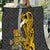 Hawaii Niihau Island Quilt Hawaiian Warrior and Kakau Symbols Abstract Tattoo LT03 Yellow - Polynesian Pride