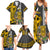 Custom Hawaii Niihau Island Family Matching Summer Maxi Dress and Hawaiian Shirt Hawaiian Warrior and Kakau Symbols Abstract Tattoo LT03 - Polynesian Pride