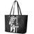 Hawaii Niihau Island Leather Tote Bag Hawaiian King and Kakau Symbols Abstract Shoulder Tattoo LT03 - Polynesian Pride