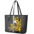 Hawaii Oahu Island Leather Tote Bag Hawaiian Warrior and Kakau Symbols Abstract Tattoo LT03 - Polynesian Pride