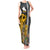 Hawaii Oahu Island Tank Maxi Dress Hawaiian Warrior and Kakau Symbols Abstract Tattoo LT03 Women Yellow - Polynesian Pride