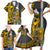 Custom Hawaii Oahu Island Family Matching Short Sleeve Bodycon Dress and Hawaiian Shirt Hawaiian Warrior and Kakau Symbols Abstract Tattoo LT03 - Polynesian Pride