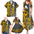 Custom Hawaii Oahu Island Family Matching Summer Maxi Dress and Hawaiian Shirt Hawaiian Warrior and Kakau Symbols Abstract Tattoo LT03 - Polynesian Pride