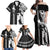 Hawaii Oahu Island Family Matching Off Shoulder Maxi Dress and Hawaiian Shirt Hawaiian King and Kakau Symbols Abstract Shoulder Tattoo LT03 - Polynesian Pride