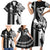 Hawaii Oahu Island Family Matching Short Sleeve Bodycon Dress and Hawaiian Shirt Hawaiian King and Kakau Symbols Abstract Shoulder Tattoo LT03 - Polynesian Pride