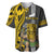 Hawaii Kahoolawe Island Baseball Jersey Hawaiian Warrior and Kakau Symbols Abstract Tattoo LT03 Yellow - Polynesian Pride