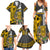 Hawaii Kahoolawe Island Family Matching Summer Maxi Dress and Hawaiian Shirt Hawaiian Warrior and Kakau Symbols Abstract Tattoo LT03 - Polynesian Pride