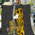 Hawaii Kahoolawe Island Quilt Hawaiian Warrior and Kakau Symbols Abstract Tattoo LT03 Yellow - Polynesian Pride