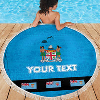 Fiji Merry Christmas Beach Blanket Santa Suit Style With Tapa Tribal Pattern LT03 - Polynesian Pride
