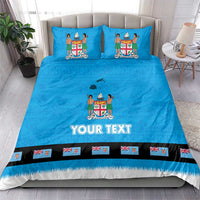 Fiji Merry Christmas Bedding Set Santa Suit Style With Tapa Tribal Pattern LT03 - Polynesian Pride