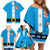 Fiji Merry Christmas Family Matching Off Shoulder Short Dress and Hawaiian Shirt Santa Suit Style With Tapa Tribal Pattern