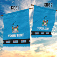 Fiji Merry Christmas Garden Flag Santa Suit Style With Tapa Tribal Pattern LT03 - Polynesian Pride