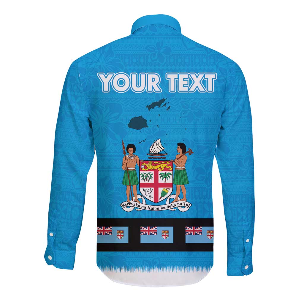Fiji Merry Christmas Long Sleeve Button Shirt Santa Suit Style With Tapa Tribal Pattern LT03 - Polynesian Pride