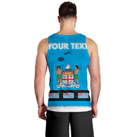 Fiji Merry Christmas Men Tank Top Santa Suit Style With Tapa Tribal Pattern LT03 - Polynesian Pride