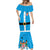 Fiji Merry Christmas Mermaid Dress Santa Suit Style With Tapa Tribal Pattern