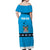 Fiji Merry Christmas Off Shoulder Maxi Dress Santa Suit Style With Tapa Tribal Pattern